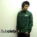 SALE/20%off?Subciety?CHECK SHIRTS L/S -EMOTION-