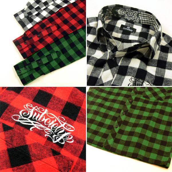 SALE/20%off?Subciety?CHECK SHIRTS L/S -EMOTION-