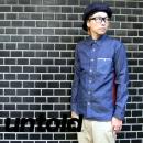 SALE/20%off?UNTOLD?SIDE PANEL LIGHT DENIM SHIRT