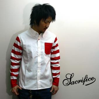 SALE/30%off?SACRIFICE????????/BORDER SHIRT