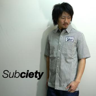 SALE/20%off?SUBCIETY?EMBLEM SHIRTS S/S