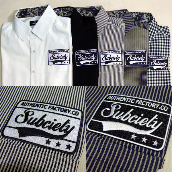 SALE/20%off?SUBCIETY?EMBLEM SHIRTS S/S