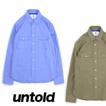 SALE/20%off?UNTOLD?DOT PATTERN BROAD SHIRT LS