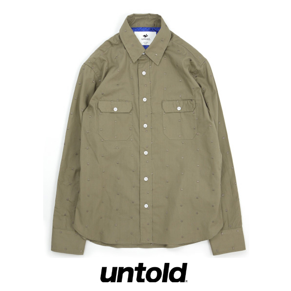 SALE/20%off?UNTOLD?DOT PATTERN BROAD SHIRT LS