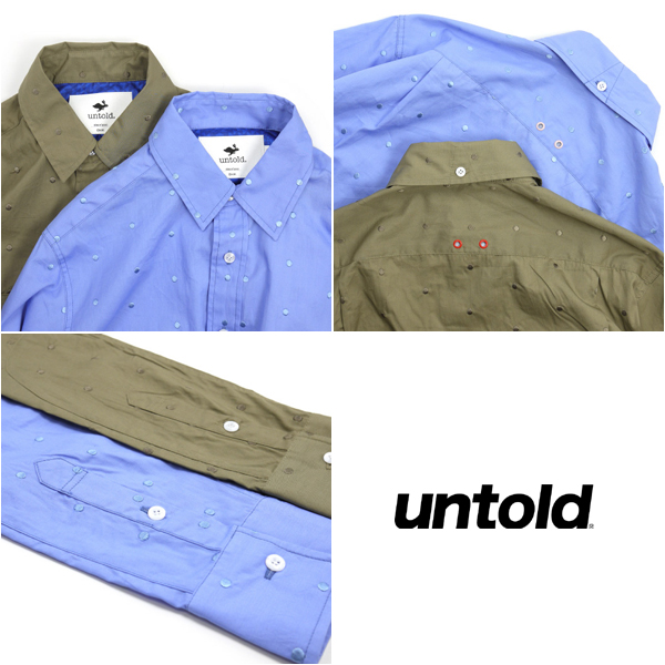 SALE/20%off?UNTOLD?DOT PATTERN BROAD SHIRT LS