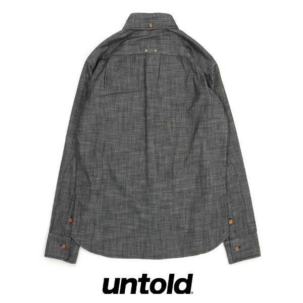 SALE/20%off?UNTOLD?LIGHT OUNCE DENIM LACE SHIRT LS