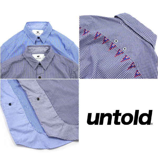 SALE/20%off?UNTOLD?SECRET MINIGINGHAM CHECK SHIRT