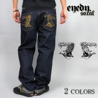 SALE/50%off?eyedy??????/PRAYHAND DENIM PANTS