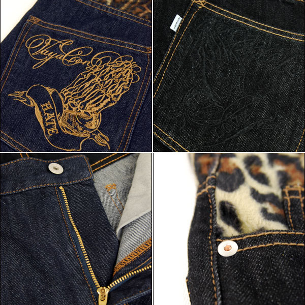 SALE/50%off?eyedy??????/PRAYHAND DENIM PANTS