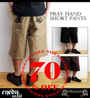 ?EYEDY??????/PRAY HAND SHORT PANTS