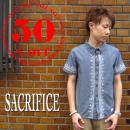 ?Sacrifice????????/RACE EMBROIDERY SHIRT