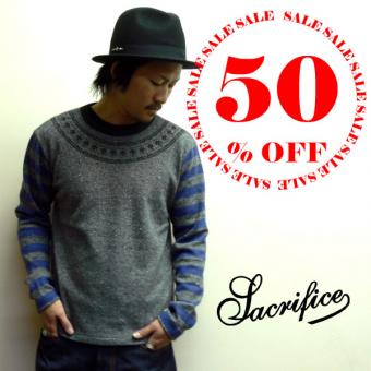 ?SACRIFICE????????/NATIVE BORDER KNIT