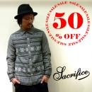 ?SACRIFICE????????/KNIT CONBI SHIRT