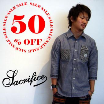 ?SACRIFICE????????/NATIVE COMBI SHIRT