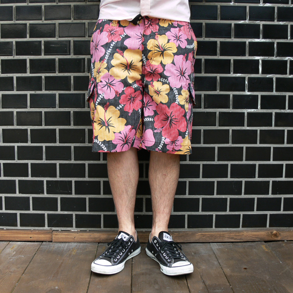 SALE/50%off?SR'ES????????/CRACK POP ALOHA SHORTS