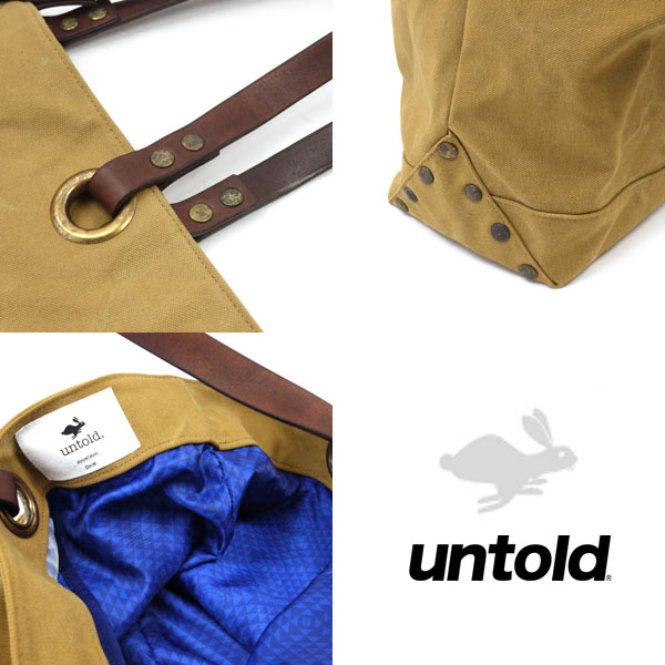 ?UNTOLD?CANVASLEATHER POSTMAN TOTE