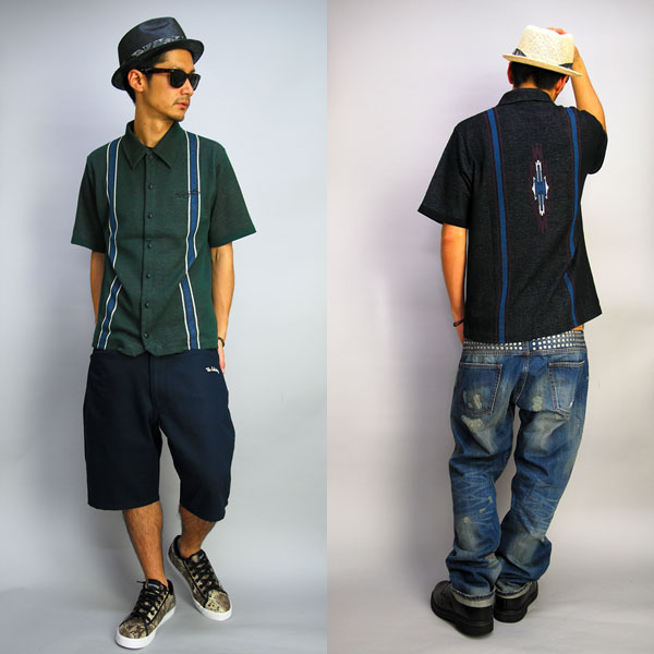 ?Ninemicrophones/????????????JACQUARD SHIRT S/S -