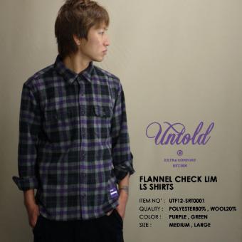 ?UNTOLD???????/FLANNEL CHECK LIM LS SHIRTS