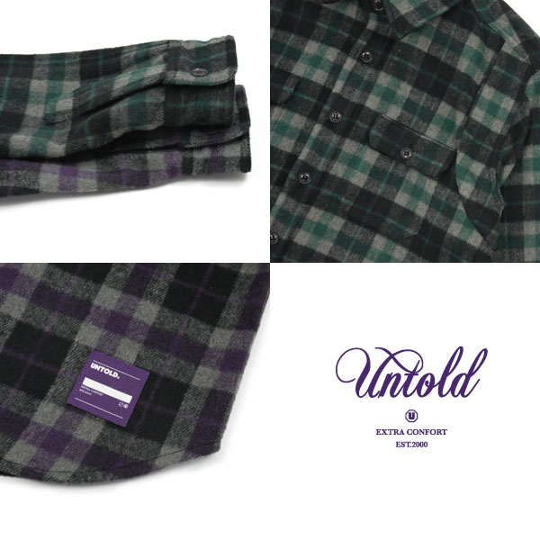 ?UNTOLD???????/FLANNEL CHECK LIM LS SHIRTS