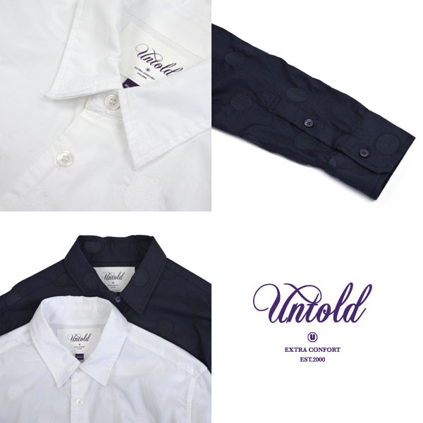 ?UNTOLD???????/50S BROAD DOT LS SHIRTS 