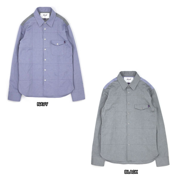?UNTOLD???????/FRONT PATCHWORK OXFORD LS SHIRTS 