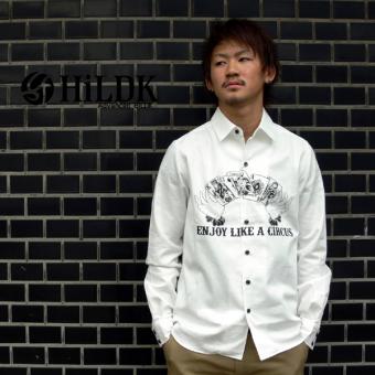 ?HI-LDK??????????/STENCIL SHIRT L/S -JUGGLING-