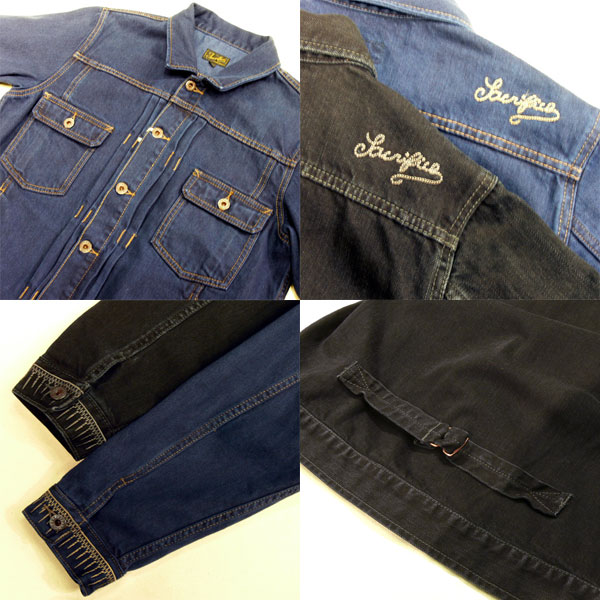 ?SACRIFICE????????/EMBROIDERY DENIM JACKET