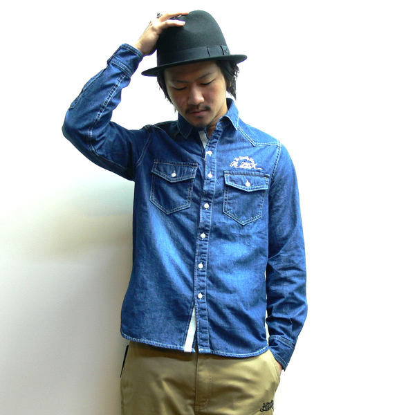 ?HI-LDK??????????/DENIM SHIRT L/S -THE DEADLY SIN-