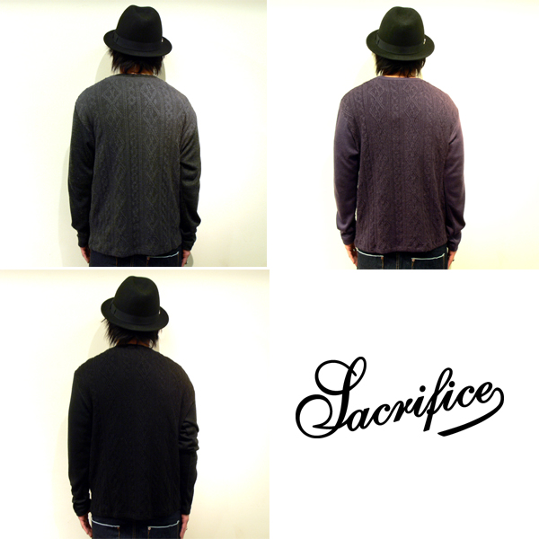 ?SACRIFICE????????/CABLE PATTERN TEE LS